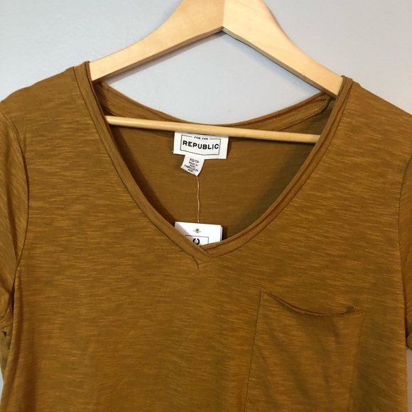 For The Republic V Neck T Shirt - Picture 3 of 8